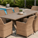 Raffles Outdoor Dining Table - Natural 2200 at Online8 Furniture Auckland NZ