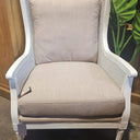 Raffles Rattan Armchair - Antique White at online8 furniture store Auckland