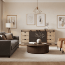 Railway Farmhouse Buffet Table with Metal Sliding Doors at Online8 Furniture Auckland NZ