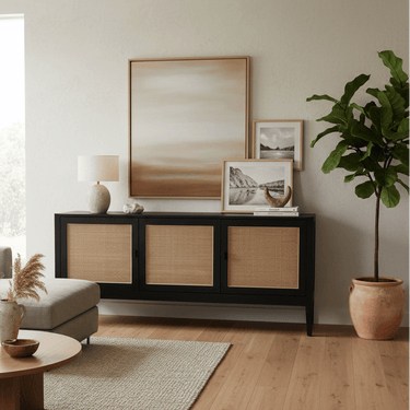 Ranfurly Sideboard - Rustic Black at online8 furniture store Auckland