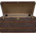 Rare Brass Bound Striped Trunk at online8 furniture store Auckland