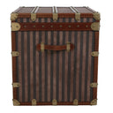 Rare Brass Bound Striped Trunk at online8 furniture store Auckland