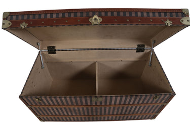 Rare Brass Bound Striped Trunk at online8 furniture store Auckland