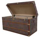 Rare Brass Bound Striped Trunk at online8 furniture store Auckland