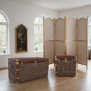 Rare Brass Bound Striped Trunk at online8 furniture store Auckland