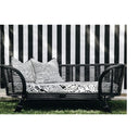 Rattan 2 seat Sofa with White Canvas Seat at online8 furniture store Auckland