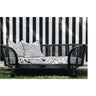 Rattan 2 seat Sofa with White Canvas Seat at online8 furniture store Auckland