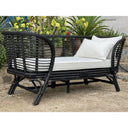 Rattan 2 seat Sofa with White Canvas Seat at online8 furniture store Auckland