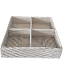 Rattan 4 Compartment Organizer at online8 furniture store Auckland