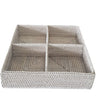 Rattan 4 Compartment Organizer at online8 furniture store Auckland