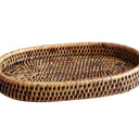 Rattan Oval Tray Brown SML at online8 furniture store Auckland