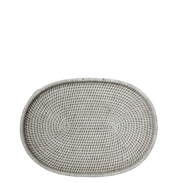 Rattan Oval Tray White Leg at online8 furniture store Auckland