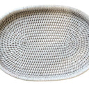 Rattan Oval Tray White Med at online8 furniture store Auckland