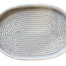 Rattan Oval Tray White Med at online8 furniture store Auckland