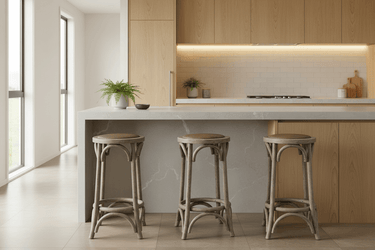 Rattan Seated Barstool - Natural at online8 furniture store Auckland