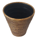 Rattan Waste Bin with Plastic Insert at online8 furniture store Auckland