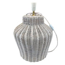 Rattan White Lamp Base Sml at online8 furniture store Auckland