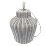 Rattan White Lamp Base Sml at online8 furniture store Auckland