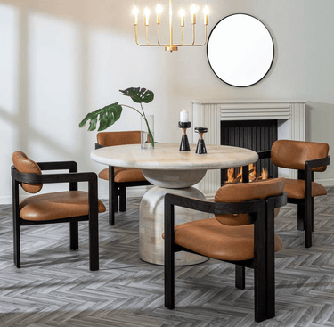 Raya Round Dining Table 1200 at online8 furniture store Auckland