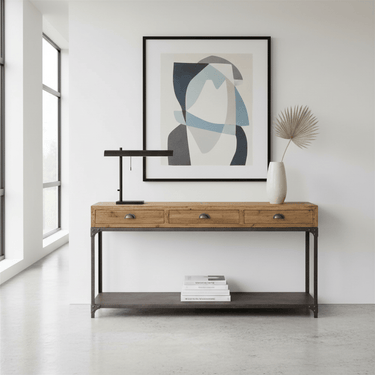 Reclaimed Console Table with 3 Drawers at online8 furniture store Auckland