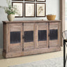 Reclaimed Oak Buffet Table with Zinc Panels at online8 furniture store Auckland
