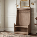 Farmhouse Reclaimed Hall Tree Coat Rack with Bench at Online8 Furniture Auckland NZ