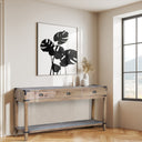 Reclaimed Oak Hall Table - 1600mm at online8 furniture store Auckland