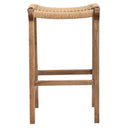 Reclaimed Oak & Rattan Counter Stool | Barstool at online8 furniture store Auckland