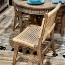 Reclaimed Oak & Rattan Dining Chair at online8 furniture store Auckland