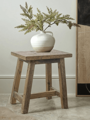 Reclaimed Teak Stool - Natural at online8 furniture store Auckland