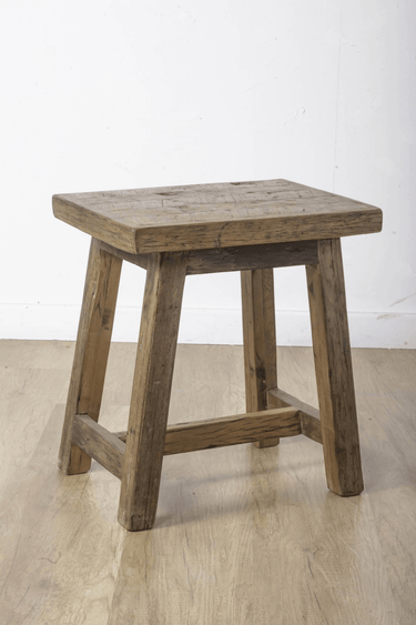 Reclaimed Teak Stool - Natural at online8 furniture store Auckland
