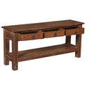 Reclaimed Vintage Console Table with 3 Drawers at online8 furniture store Auckland