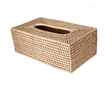Rectangle Rattan Tissue Box Cover at online8 furniture store Auckland