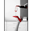 Red Stiletto Red Wine Canvas Wall Art at online8 furniture store Auckland