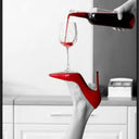 Red Stiletto Red Wine Canvas Wall Art at online8 furniture store Auckland