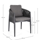 Redmond Outdoor Dining Chair - Charcoal at online8 furniture store Auckland