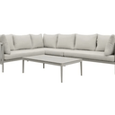 Redmond Outdoor Luxury Lounge Suite with Coffee Table - Taupe at online8 furniture store Auckland