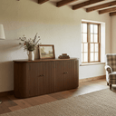 Regency 2 Door 4 Drawer Curved Sideboard - Old Elm at Online8 Furniture Auckland NZ
