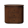 Regency 3 Drawer Bedside Table - Old Elm at online8 furniture store Auckland