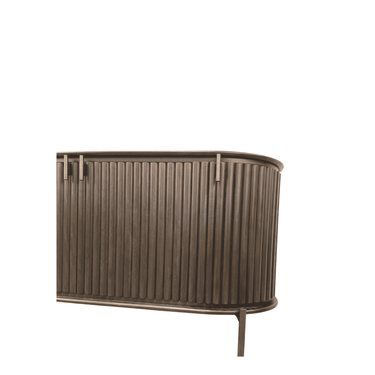 Regency Curved Buffet Table – Brown at online8 furniture store Auckland