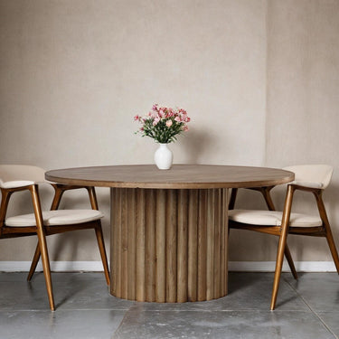 Regency Oak Round Pedestal Dining Table at online8 furniture store Auckland