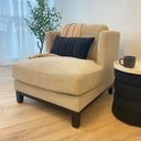 Remington Upholstered Armchair - Oatmeal at online8 furniture store Auckland