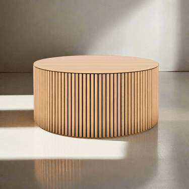 Remy Round Coffee Table - Natural at online8 furniture store Auckland