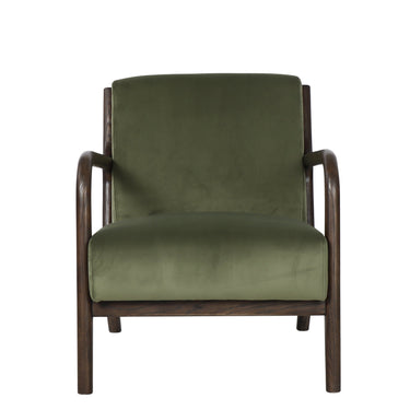 Renfrow Velvet Armchair - Olive at online8 furniture store Auckland