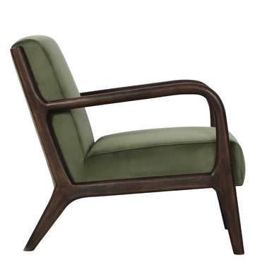 Renfrow Velvet Armchair - Olive at online8 furniture store Auckland