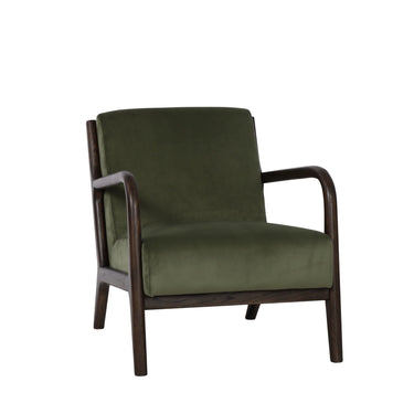 Renfrow Velvet Armchair - Olive at online8 furniture store Auckland