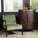 Renfrow Velvet Armchair - Olive at online8 furniture store Auckland