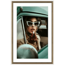 Retro Lady Glass Framed Print at online8 furniture store Auckland