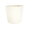 Ribbed Ceramic Planter White Large at online8 furniture store Auckland