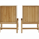 Ridge Acacia Timber Bedside Table at online8 furniture store Auckland